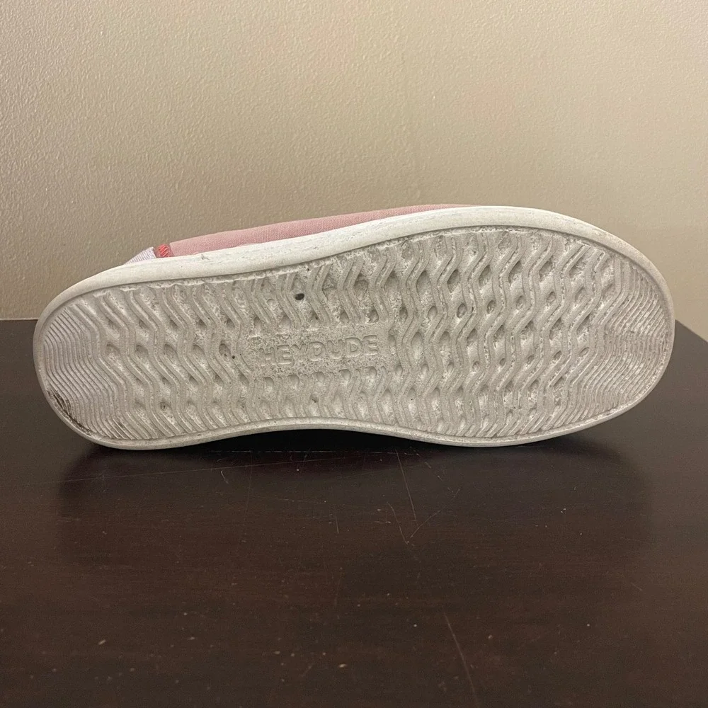 Hey Dude Wendy Rise Chambray Pink Platform Loafers Women Size 8 121945031 - Picture 7 of 8